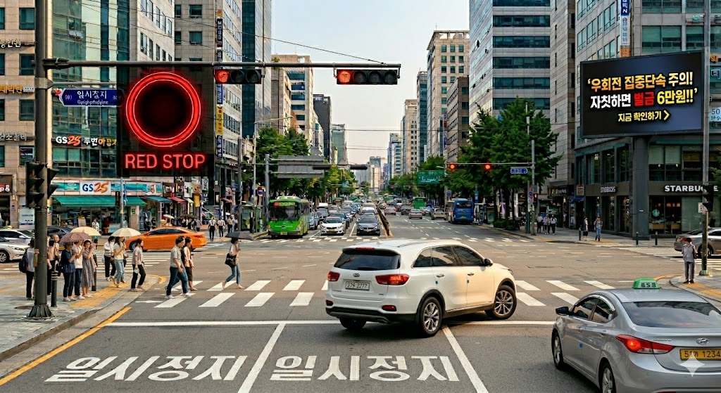 우회전 집중단속 주의2